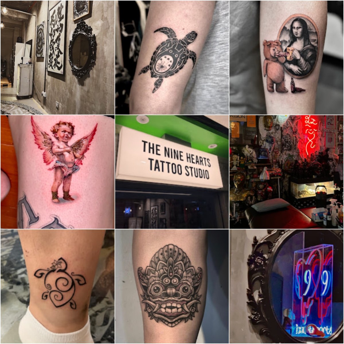 Nine Hearts Tattoo