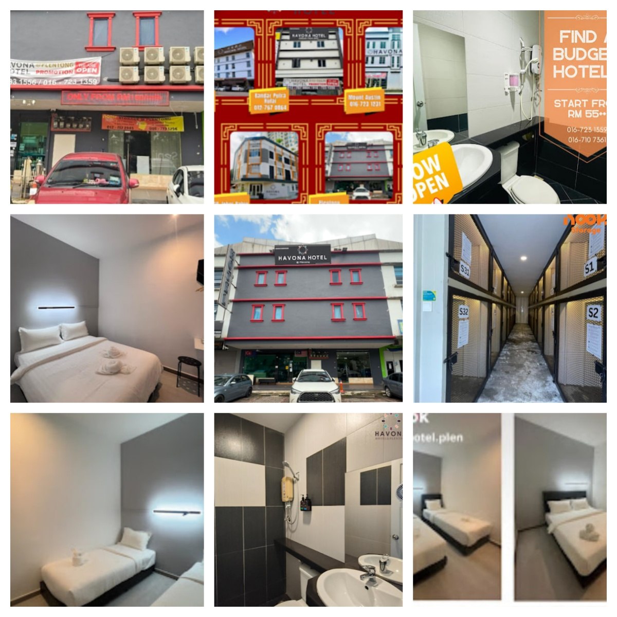🏨哈沃纳宾馆（百万镇分店）🏨   🏨新山Havona Hotel @ Permas Jaya🏨
