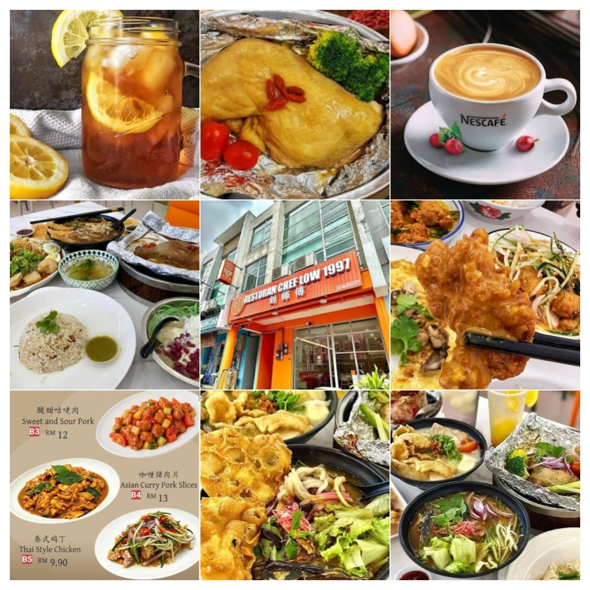 🐓马六甲Restoran Chef Low 1997 刘师傅石头鸡饭🐓 · Menu images
