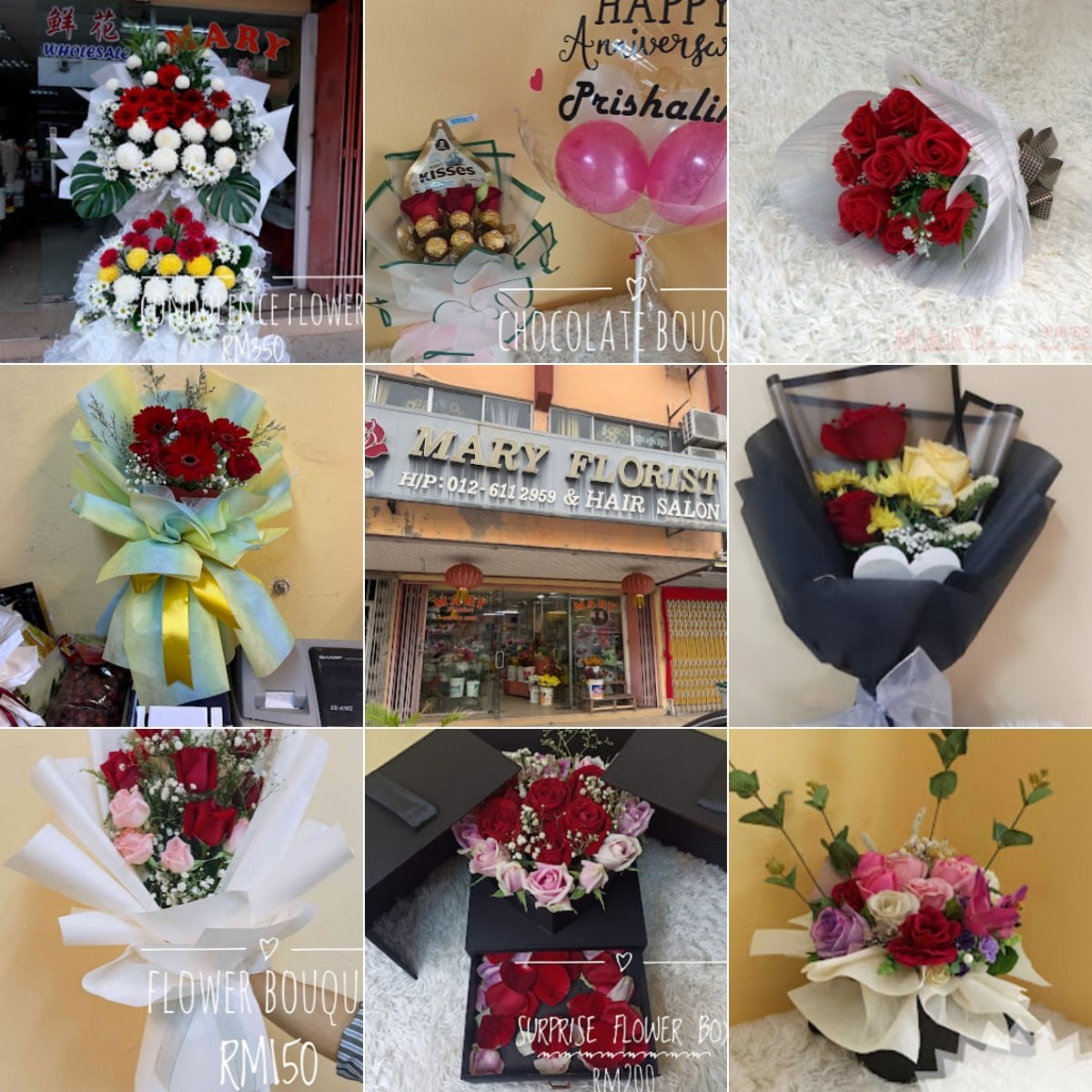 🌷马六甲Mary Florist Melaka🌷 · Menu images