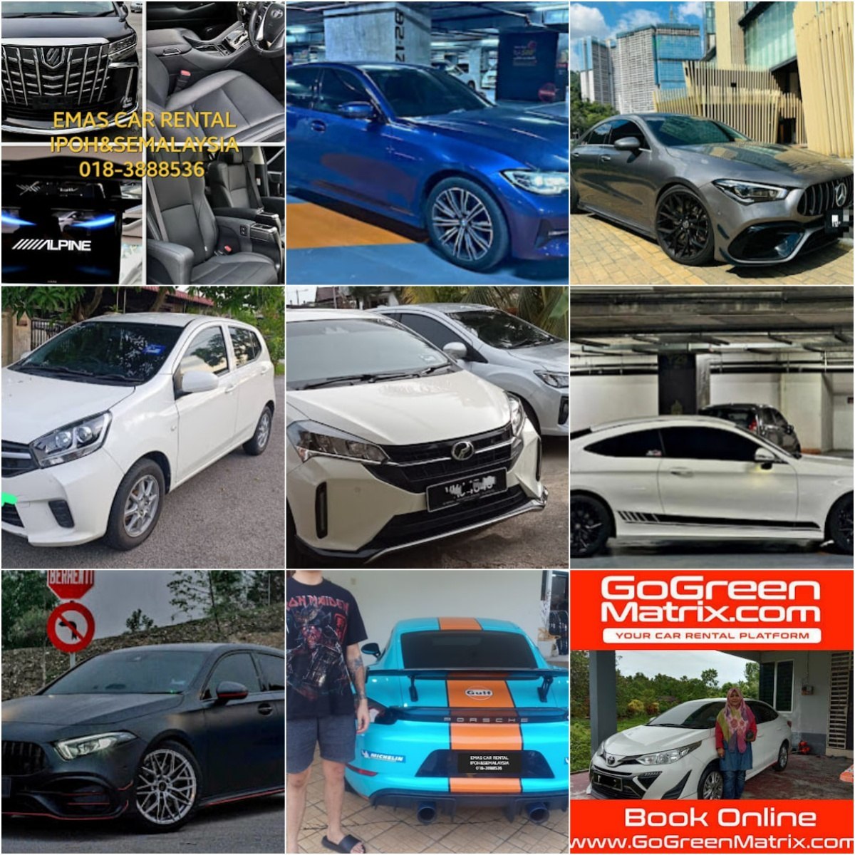🚖怡保EMAS CAR RENTAL IPOH & SeMALAYSIA🚖 · Menu images